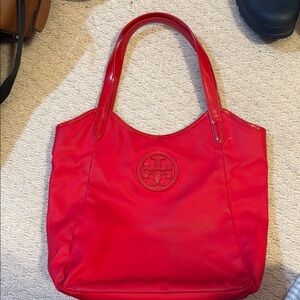 Tory Burch Red Tote Bag Classic Design